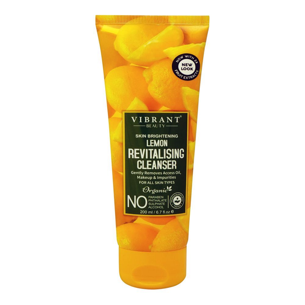 VIBRANT BEAUTY LEMON REVITALIZING CLEANSER 200 ML | Best Price in Pakistan original skincare product Pakistan مرکزی تصویر